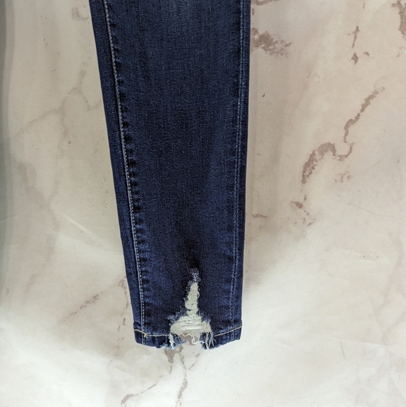 KanCan Jeans Womens 27 Exposed Button Fly High Skinny Chewed Frayed Distressed - Picture 5 of 13